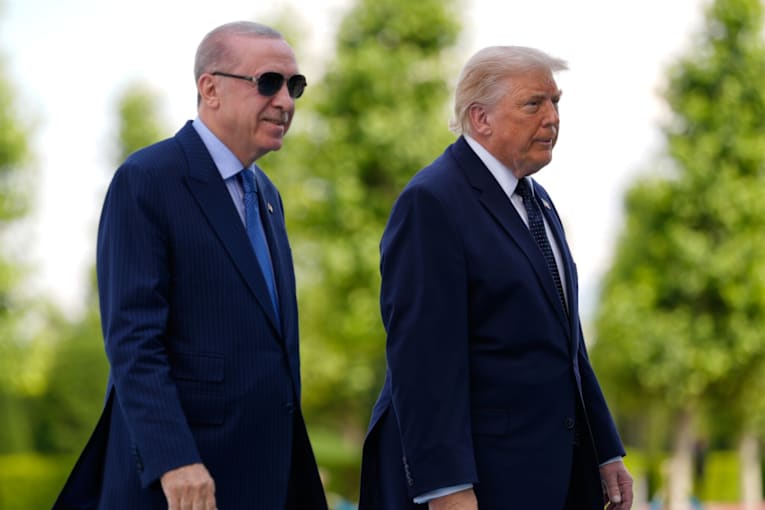 In Turkey for NATO summit, Trump doubles down on criticism of allies