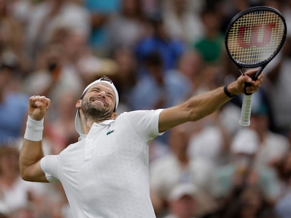 Dimitrov ‘so happy’ to hold off Berrettini fightback in cathartic Wimbledon win