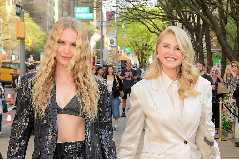 Christie Brinkley and model daughter Sailor radiate in dresses with sheer peekaboo cutouts