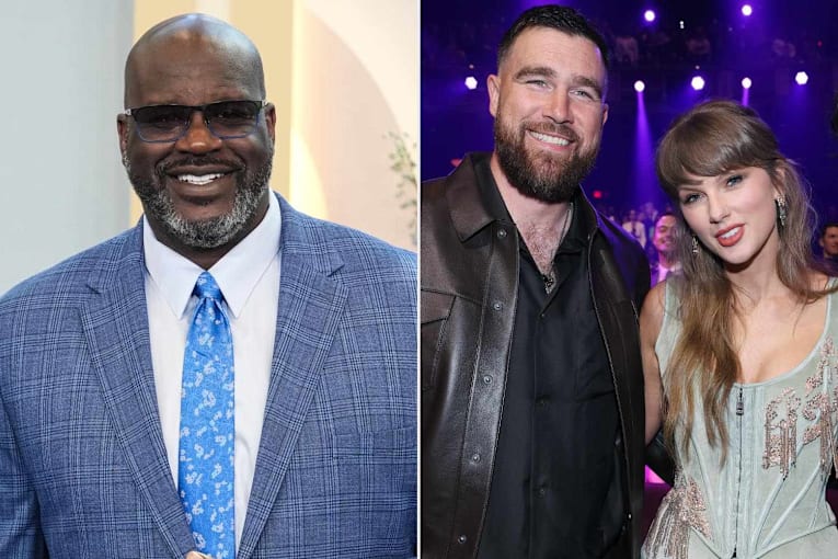 Taylor Swift and Travis Kelce get a special 4-word message from Shaq after their star-studded NYC wedding