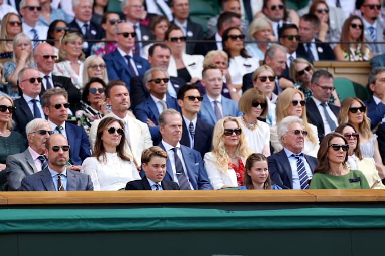Prince William and Kate Middleton serve up family fun at Wimbledon with kids George and Charlotte
