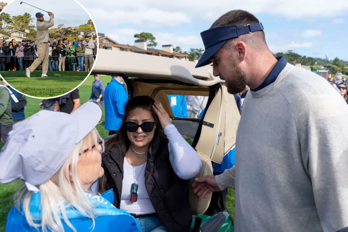 Travis Kelce hits fan in head with golf ball during Pebble Beach Pro-Am ...
