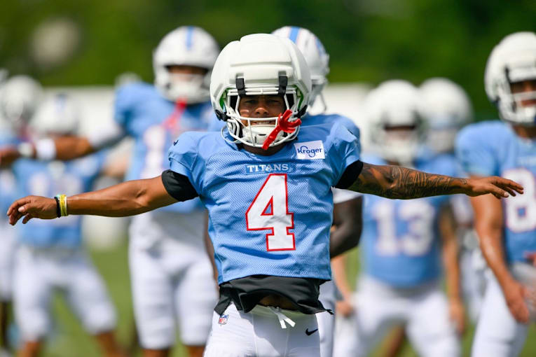 Titans fume over 'cheap' hit by Bears; WR Wan'Dale Robinson required concussion test