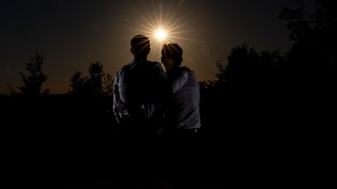 Couple tie the knot on 'magical' solar eclipse day