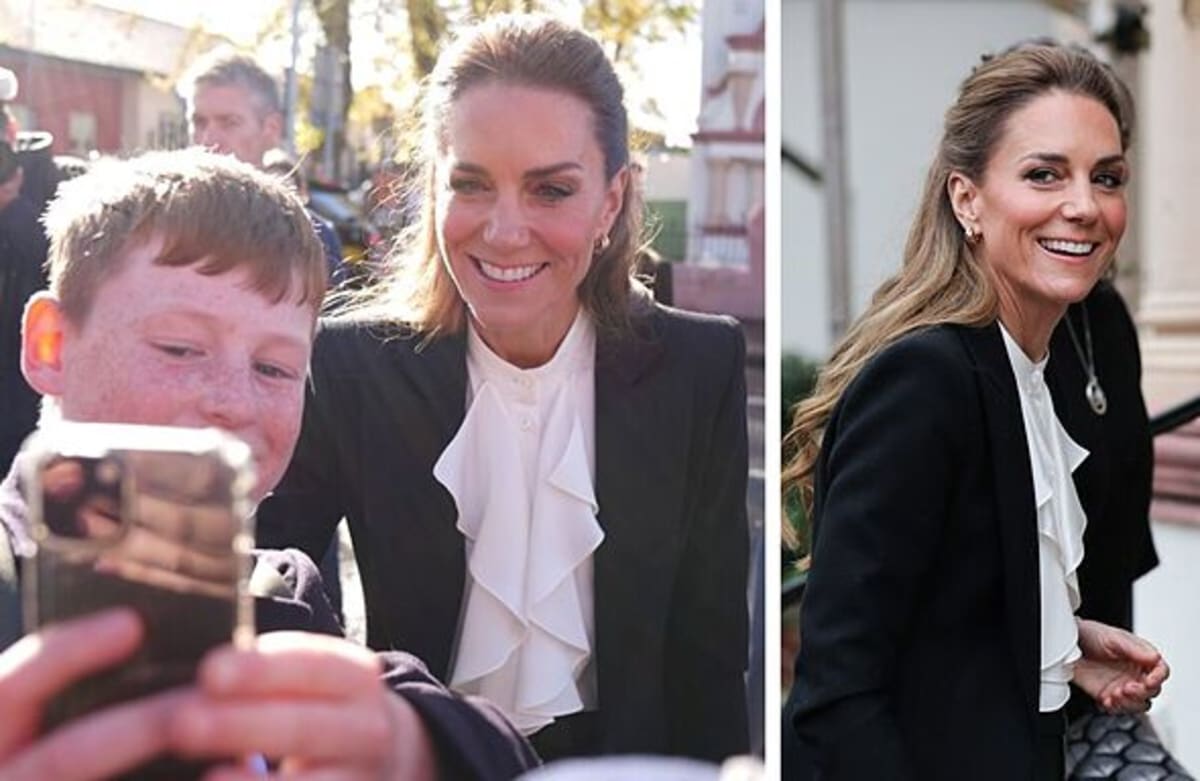 Princess Kate sparks frenzy during surprise visit to Northern Ireland with Prince William - AOL