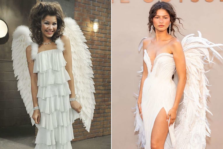 Zendaya&rsquo;s ethereal Law Roach look for 'The Odyssey' premiere reminds fans of her angel moment from 'Shake It Up'